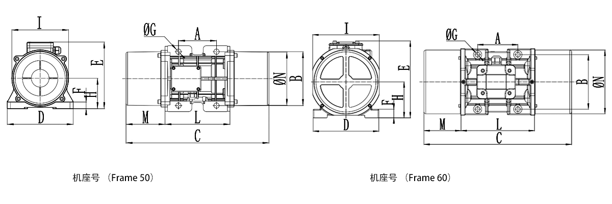 防爆振動(dòng)電機(jī)尺寸
